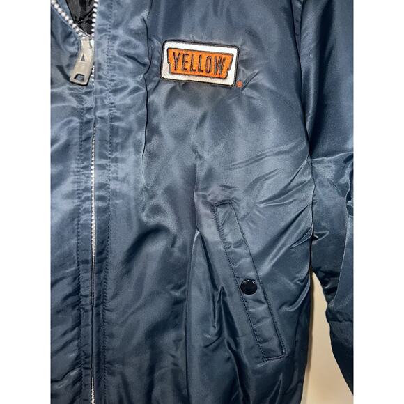 Spiewak golden jacket Vintage Made USA Yellow Freight Trucking Company Size 42 - Picture 12 of 16